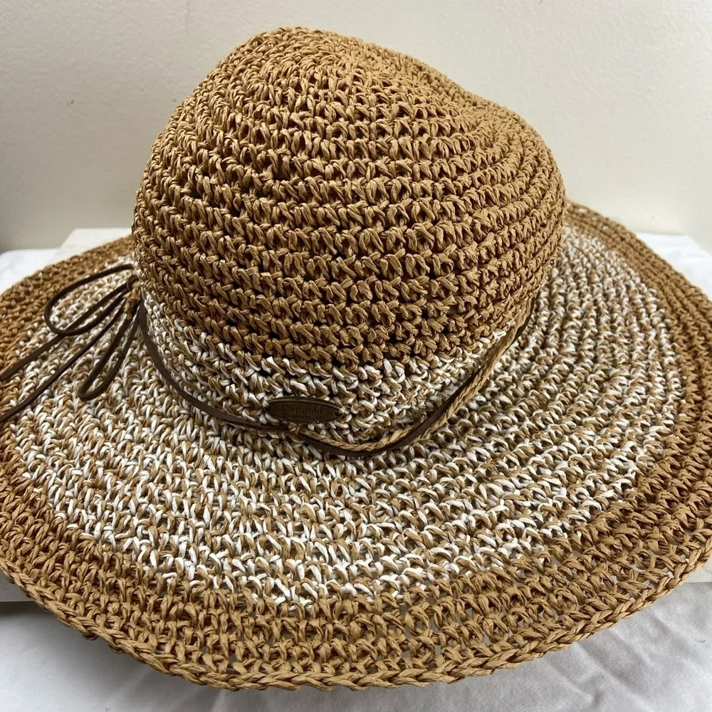 Cappelli Straworld Wide Brim Sun Hat – Woven Raffia Beach Hat - Picture 3 of 6